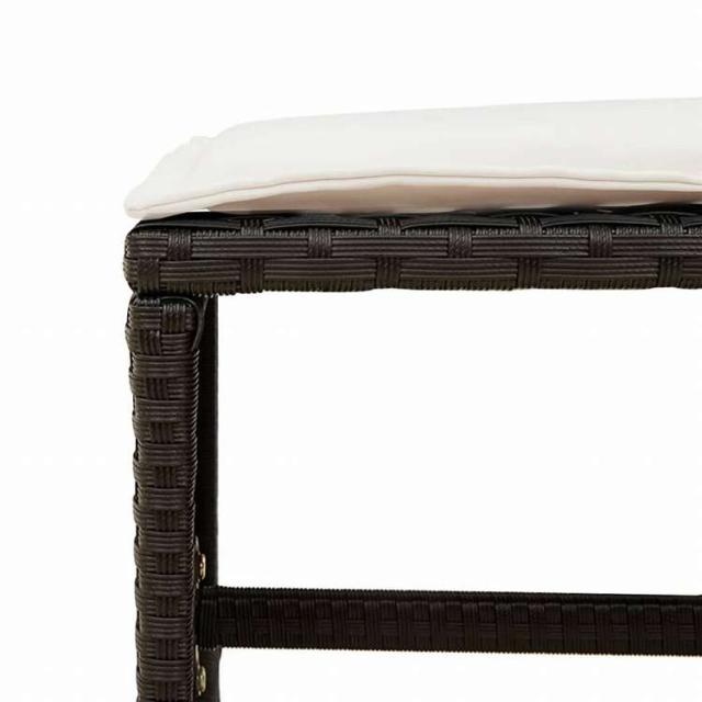 vidaXL ガーデンダイニング9点セット クッション付き ブラック ポリラタン製家具 アウトドア家具 屋外家具セット(代引不可)【送料無料】_9