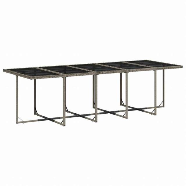 vidaXL ガーデンダイニング15点セット クッション付き グレー ポリラタン製家具 アウトドア家具 屋外家具セット(代引不可)【送料無料】_3