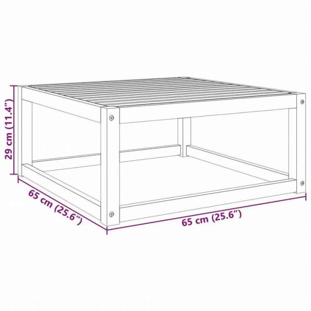 vidaXL ガーデンテーブル 65x65x29cm アカシア無垢材家具 アウトドア家具 屋外椅子 屋外ソファ(代引不可)【送料無料】_8