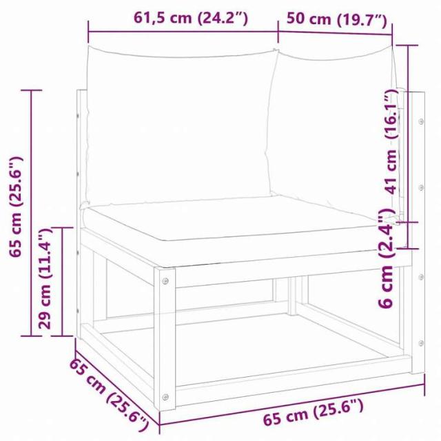 vidaXL ガーデン用コーナーソファ クッション付き アカシア無垢材家具 アウトドア家具 屋外椅子 屋外ソファ(代引不可)【送料無料】_9