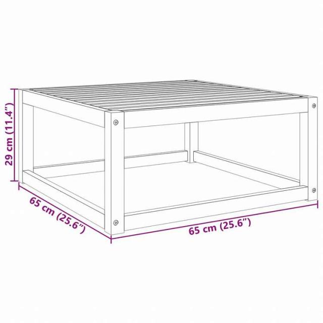 vidaXL ガーデンテーブル 65x65x29cm アカシア無垢材家具 アウトドア家具 屋外椅子 屋外ソファ(代引不可)【送料無料】_8