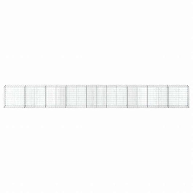 vidaXL 蛇籠バスケット カバー付き 900x50x100cm 亜鉛メッキ鉄ホーム&ガーデン 芝&ガーデン ガーデニング 鉢植え・プランター(代引不可)【送料無料】_2