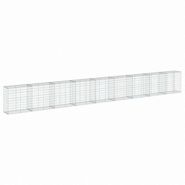 vidaXL 蛇籠バスケット カバー付き 900x50x100cm 亜鉛メッキ鉄ホーム&ガーデン 芝&ガーデン ガーデニング 鉢植え・プランター(代引不可)【送料無料】_4