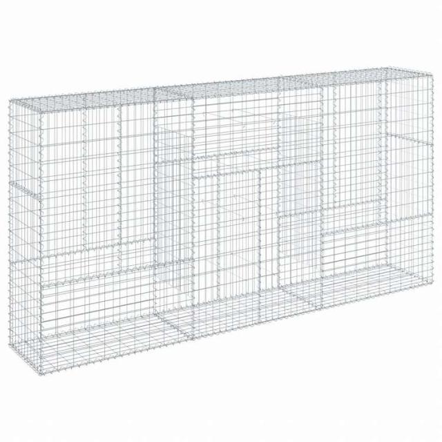 vidaXL 蛇籠バスケット カバー付き 300x50x150cm 亜鉛メッキ鉄ホーム&ガーデン 芝&ガーデン ガーデニング 鉢植え・プランター(代引不可)【送料無料】_4