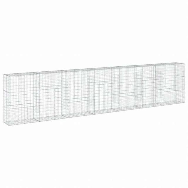 vidaXL 蛇籠バスケット カバー付き 700x50x150cm 亜鉛メッキ鉄ホーム&ガーデン 芝&ガーデン ガーデニング 鉢植え・プランター(代引不可)【送料無料】_1