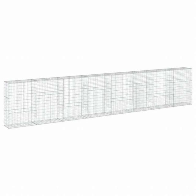 vidaXL 蛇籠バスケット カバー付き 800x50x150cm 亜鉛メッキ鉄ホーム&ガーデン 芝&ガーデン ガーデニング 鉢植え・プランター(代引不可)【送料無料】_1