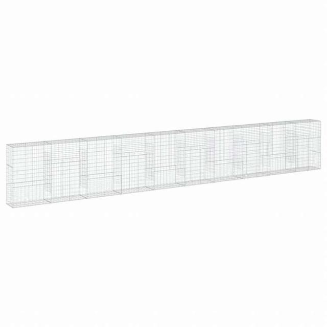 vidaXL 蛇籠バスケット カバー付き 1000x50x150cm 亜鉛メッキ鉄ホーム&ガーデン 芝&ガーデン ガーデニング 鉢植え・プランター(代引不可)【送料無料】_1
