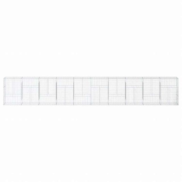 vidaXL 蛇籠バスケット カバー付き 1000x50x150cm 亜鉛メッキ鉄ホーム&ガーデン 芝&ガーデン ガーデニング 鉢植え・プランター(代引不可)【送料無料】_2
