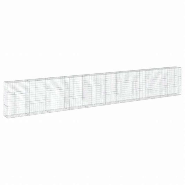vidaXL 蛇籠バスケット カバー付き 1000x50x150cm 亜鉛メッキ鉄ホーム&ガーデン 芝&ガーデン ガーデニング 鉢植え・プランター(代引不可)【送料無料】_4