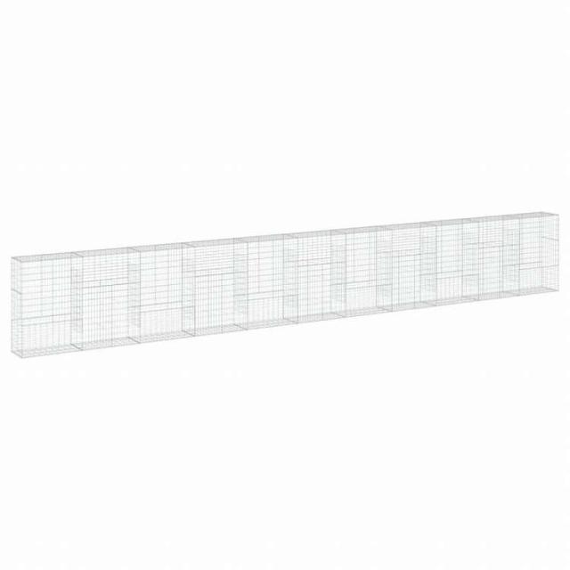 vidaXL 蛇籠バスケット カバー付き 1100x50x150cm 亜鉛メッキ鉄ホーム&ガーデン 芝&ガーデン ガーデニング 鉢植え・プランター(代引不可)【送料無料】_1