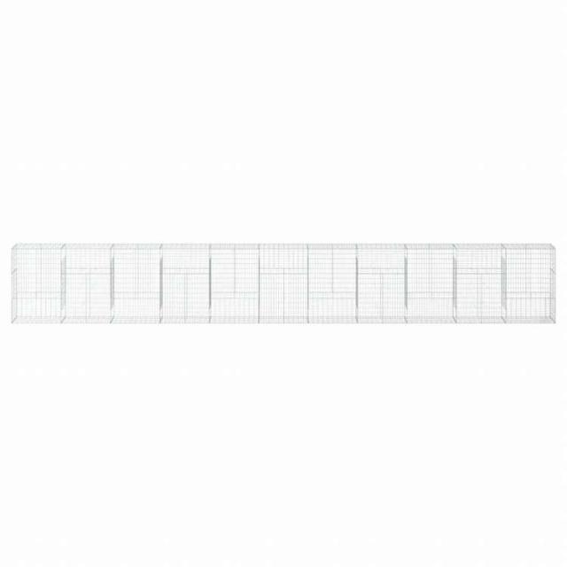 vidaXL 蛇籠バスケット カバー付き 1100x50x150cm 亜鉛メッキ鉄ホーム&ガーデン 芝&ガーデン ガーデニング 鉢植え・プランター(代引不可)【送料無料】_2