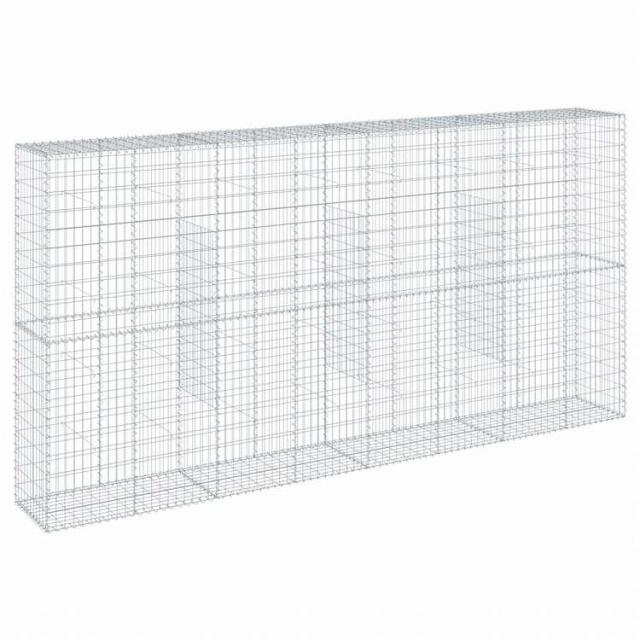 vidaXL 蛇籠バスケット カバー付き 400x50x200cm 亜鉛メッキ鉄ホーム&ガーデン 芝&ガーデン ガーデニング 鉢植え・プランター(代引不可)【送料無料】_1