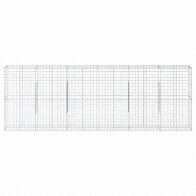 vidaXL 蛇籠バスケット カバー付き 600x50x200cm 亜鉛メッキ鉄ホーム&ガーデン 芝&ガーデン ガーデニング 鉢植え・プランター(代引不可)【送料無料】