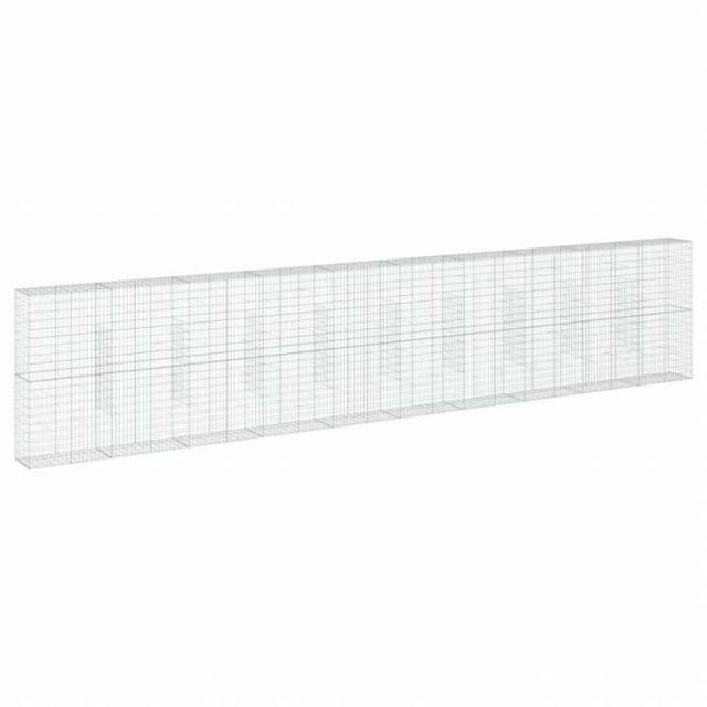vidaXL 蛇籠バスケット カバー付き 1000x50x200cm 亜鉛メッキ鉄ホーム&ガーデン 芝&ガーデン ガーデニング 鉢植え・プランター(代引不可)【送料無料】_1