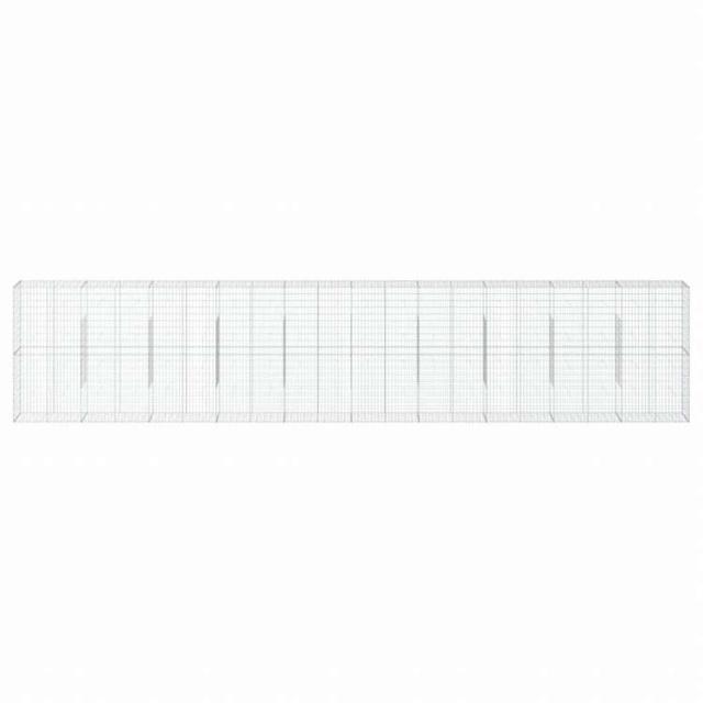 vidaXL 蛇籠バスケット カバー付き 1000x50x200cm 亜鉛メッキ鉄ホーム&ガーデン 芝&ガーデン ガーデニング 鉢植え・プランター(代引不可)【送料無料】_2
