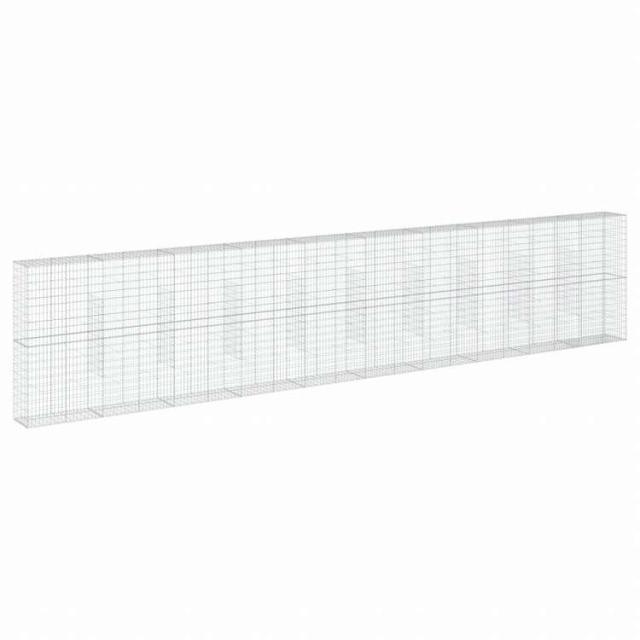 vidaXL 蛇籠バスケット カバー付き 1000x50x200cm 亜鉛メッキ鉄ホーム&ガーデン 芝&ガーデン ガーデニング 鉢植え・プランター(代引不可)【送料無料】_4
