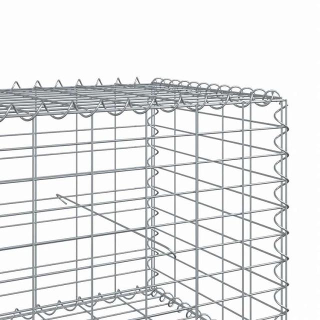 vidaXL 蛇籠バスケット カバー付き 100x100x50cm 亜鉛メッキ鉄ホーム&ガーデン 芝&ガーデン ガーデニング 鉢植え・プランター(代引不可)【送料無料】_5