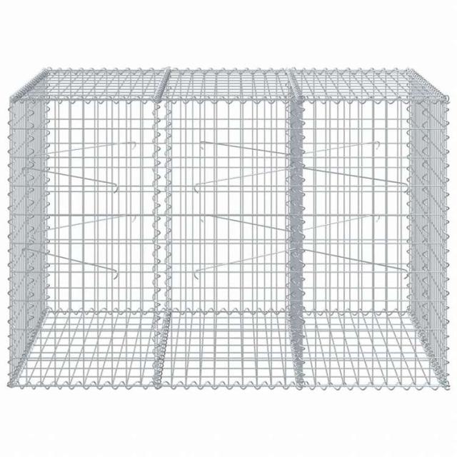vidaXL 蛇籠バスケット カバー付き 150x100x100cm 亜鉛メッキ鉄ホーム&ガーデン 芝&ガーデン ガーデニング 鉢植え・プランター(代引不可)【送料無料】_2