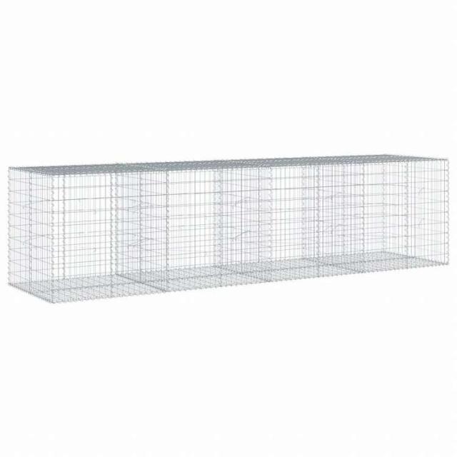 vidaXL 蛇籠バスケット カバー付き 400x100x100cm 亜鉛メッキ鉄ホーム&ガーデン 芝&ガーデン ガーデニング 鉢植え・プランター(代引不可)【送料無料】_1
