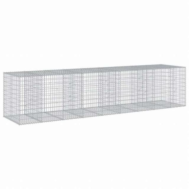 vidaXL 蛇籠バスケット カバー付き 450x100x100cm 亜鉛メッキ鉄ホーム&ガーデン 芝&ガーデン ガーデニング 鉢植え・プランター(代引不可)【送料無料】_4