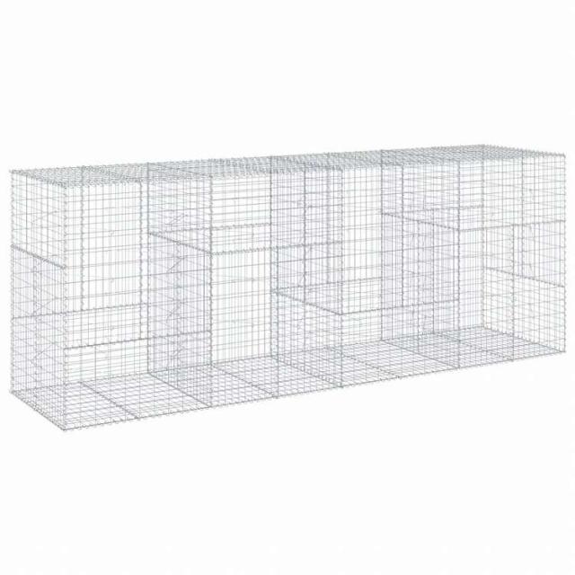vidaXL 蛇籠バスケット カバー付き 400x100x150cm 亜鉛メッキ鉄ホーム&ガーデン 芝&ガーデン ガーデニング 鉢植え・プランター(代引不可)【送料無料】_1
