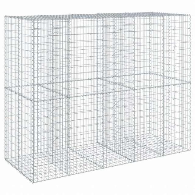 vidaXL 蛇籠バスケット カバー付き 250x100x200cm 亜鉛メッキ鉄ホーム&amp;ガーデン 芝&amp;ガーデン ガーデニング 鉢植え・プランター(代引不可)【送料無料】_4