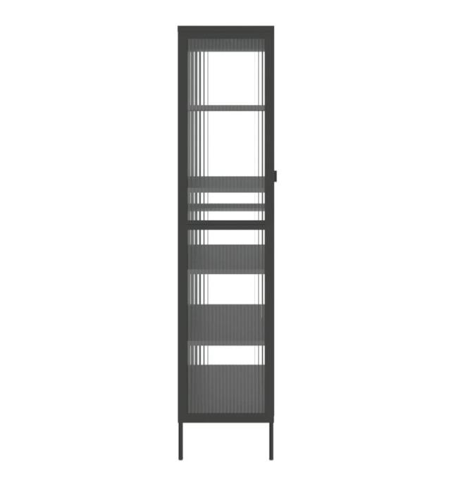 vidaXL ハイボード ブラック 85x40x180 cm ガラス スチール 家具 キャビネット 収納 サイドボード リビング 可動棚 大容量 モダン シンプル 幅85 おしゃれ 扉付き 収納棚 ディスプレイ(代引不可)【送料無料】_8