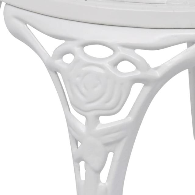 vidaXL ビストロチェア 2点セット アルミキャスト製 白色家具アウトドア家具屋外椅子アウトドアベンチチェア(代引不可)【送料無料】_3