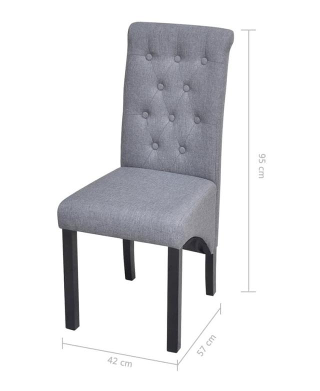 vidaXL ダイニングチェア 4点セット クリーム 布張り Amazon｜vidaXL