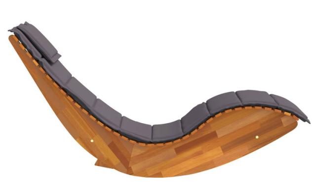 vidaXL ロッキングサンラウンジャー 2ピース クッション付き ソリッドウッド アカシア家具 アウトドア家具 屋外椅子 アウトドアベンチチェア(代引不可)【送料無料】_4