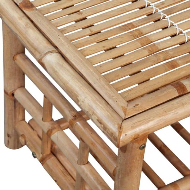 vidaXL コーヒーテーブル 竹製 90x50x45cm家具テーブルアクセント