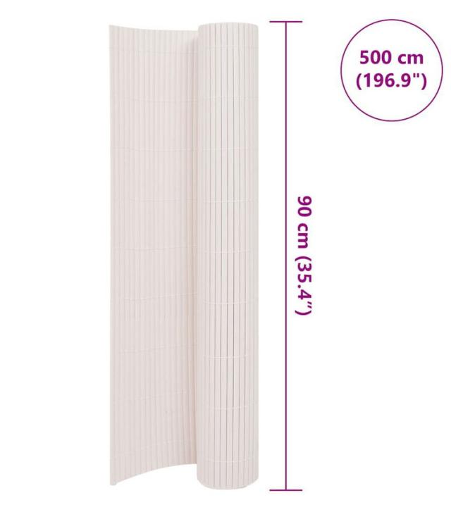 vidaXL ガーデンフェンス 両面タイプ 90x500 cm ホワイトハードウェアフェンス&バリアフェンスパネル(代引不可)【送料無料】_5