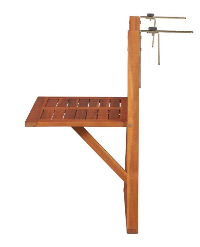 vidaXL 吊り下げバルコニーテーブル 64.5x44x80cm アカシア無垢材家具アウトドア家具アウトドアテーブル(代引不可)【送料無料】_1