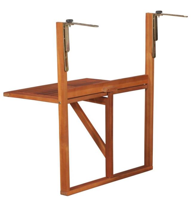 vidaXL 吊り下げバルコニーテーブル 64.5x44x80cm アカシア無垢材家具アウトドア家具アウトドアテーブル(代引不可)【送料無料】_2
