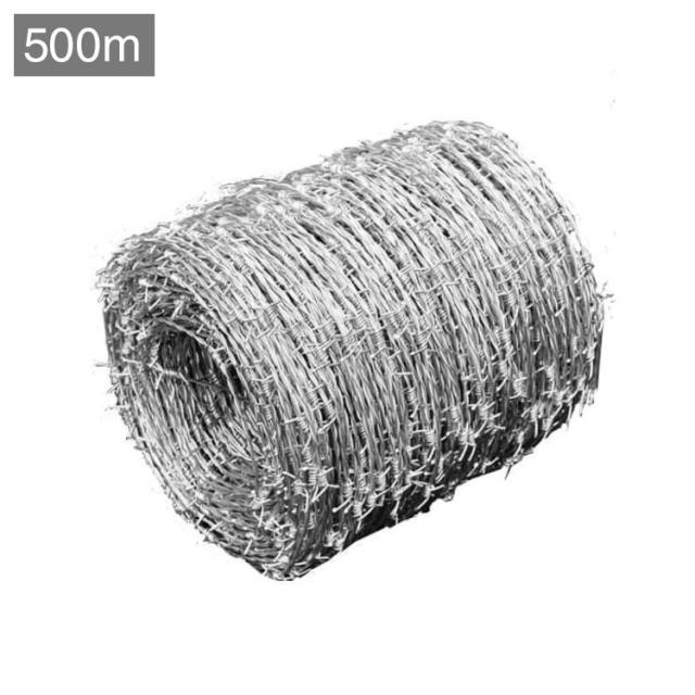 vidaXL 有刺鉄線 500mハードウェアハードウェアアクセサリチェーン・ワイヤー・ロープ(代引不可)【送料無料】