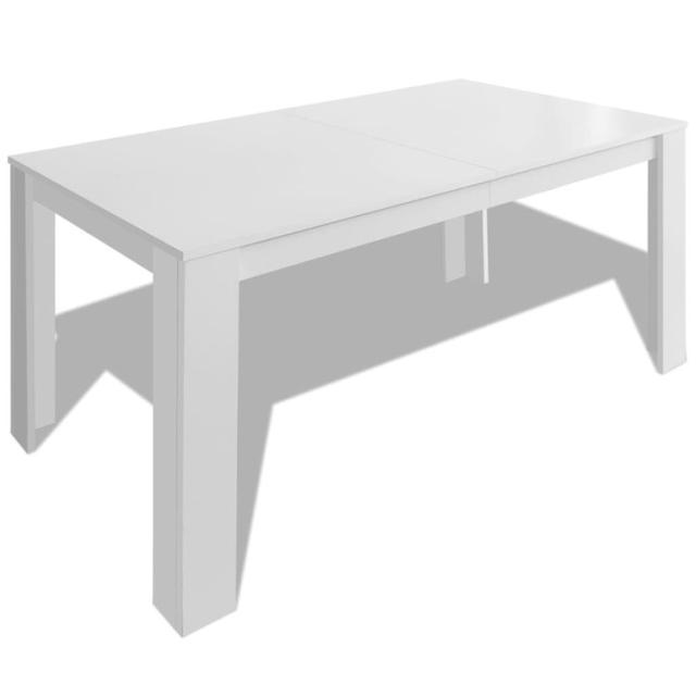 vidaXL ダイニングテーブル 140x80x75cm ホワイト家具テーブルキッチン・ダイニングルームテーブル(代引不可)【送料無料】