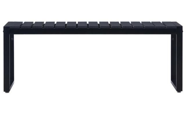 vidaXL ガーデンベンチ 120.5cm ポリスチレン板 ブラック家具アウトドア家具屋外椅子アウトドアベンチ(代引不可)【送料無料】_1