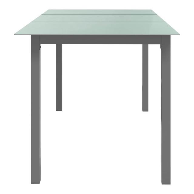 vidaXL ガーデンテーブル ライトグレー 150x90x74cm アルミ&ガラス製家具アウトドア家具アウトドアテーブル(代引不可)【送料無料】_2