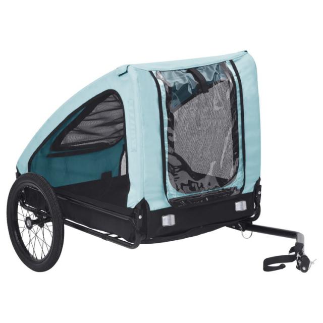 vidaXL 自転車用ペットトレーラー ブルー&amp;ブラックAnimals &amp; Pet Suppliesペット用品ペットカート(代引不可)【送料無料】