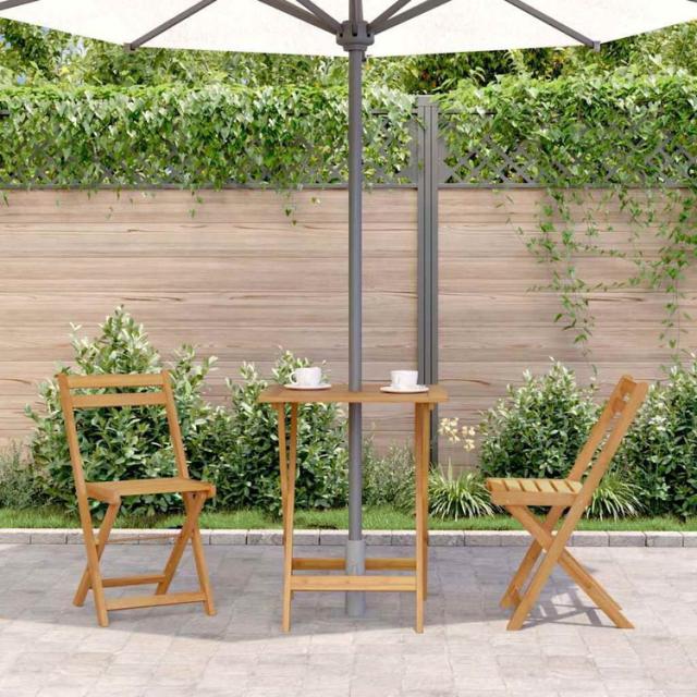 vidaXL 折りたたみガーデンテーブル 60x60x75 cm アカシア無垢材家具アウトドア家具アウトドアテーブル(代引不可)【送料無料】_2