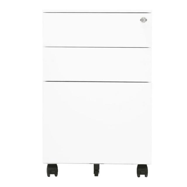 vidaXL モバイルファイルキャビネット ホワイト 39x45x60cm スチール製家具キャビネット&収納ファイル棚(代引不可)【送料無料】_1