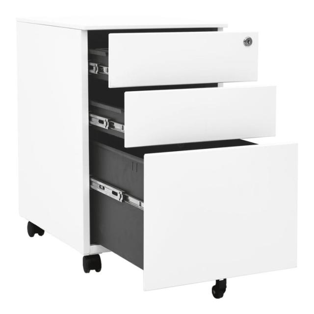 vidaXL モバイルファイルキャビネット ホワイト 39x45x60cm スチール製家具キャビネット&収納ファイル棚(代引不可)【送料無料】_4