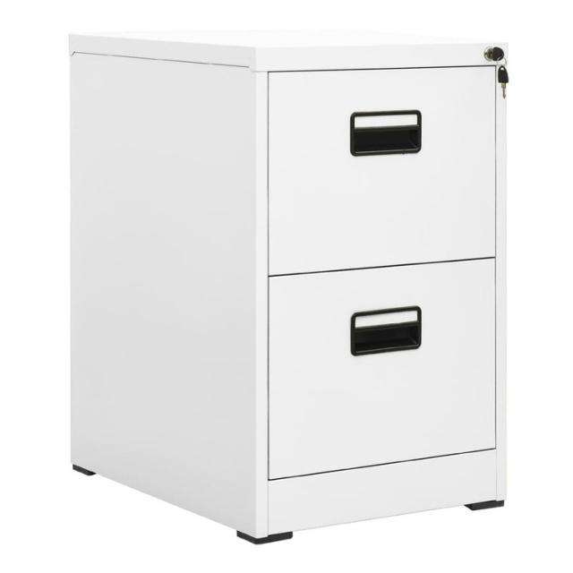 vidaXL ファイルキャビネット ホワイト 46x62x72.5cm スチール家具キャビネット&収納ファイル棚(代引不可)【送料無料】