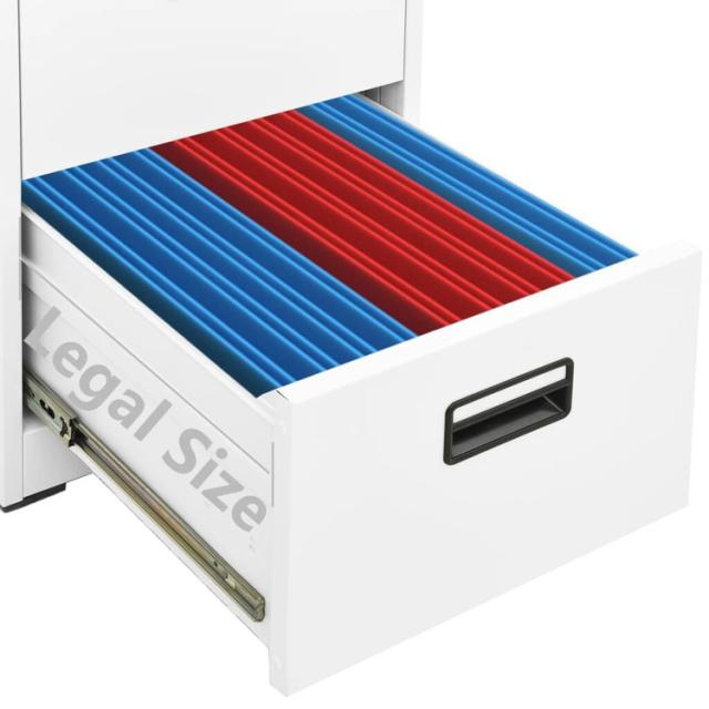 vidaXL ファイルキャビネット ホワイト 46x62x72.5cm スチール家具キャビネット&収納ファイル棚(代引不可)【送料無料】_8