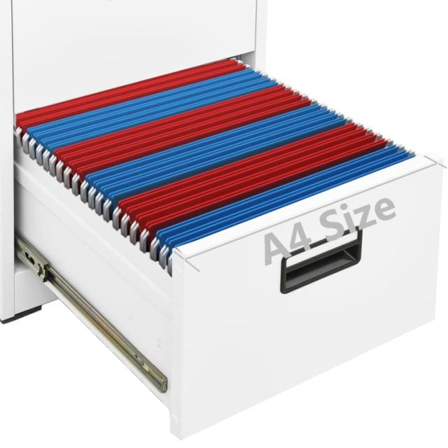 vidaXL ファイルキャビネット ホワイト 46x62x72.5cm スチール家具キャビネット&収納ファイル棚(代引不可)【送料無料】_9