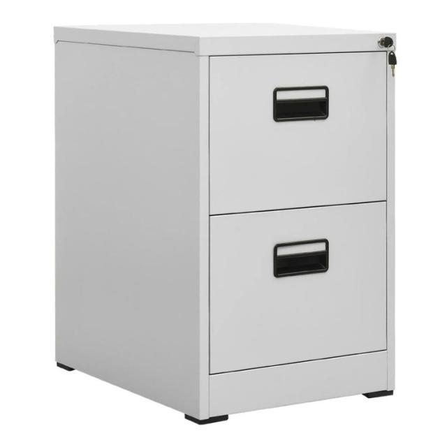 vidaXL ファイルキャビネット ライトグレー 46x62x72.5cm スチール家具キャビネット&収納ファイル棚(代引不可)【送料無料】