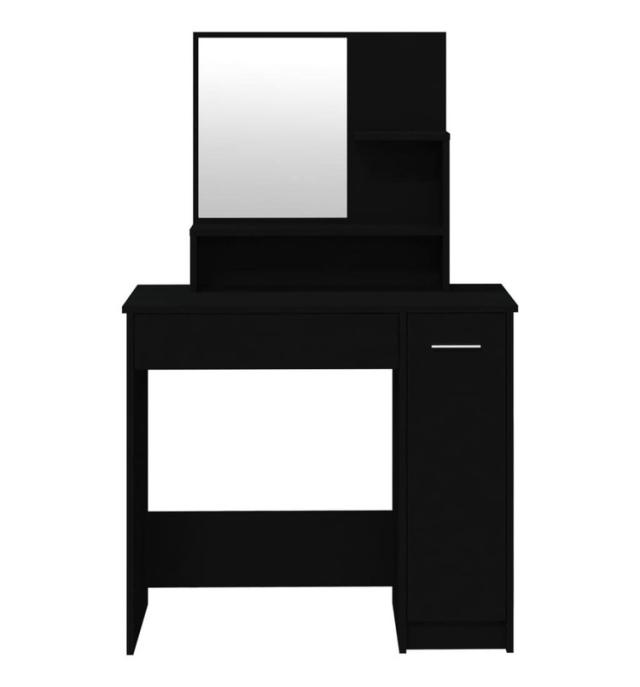 vidaXL ドレッシングテーブルセット ブラック 86.5x35x136 cm家具キャビネット&収納洗面・化粧台ユニット寝室用化粧用テーブル(代引不可)【送料無料】_3
