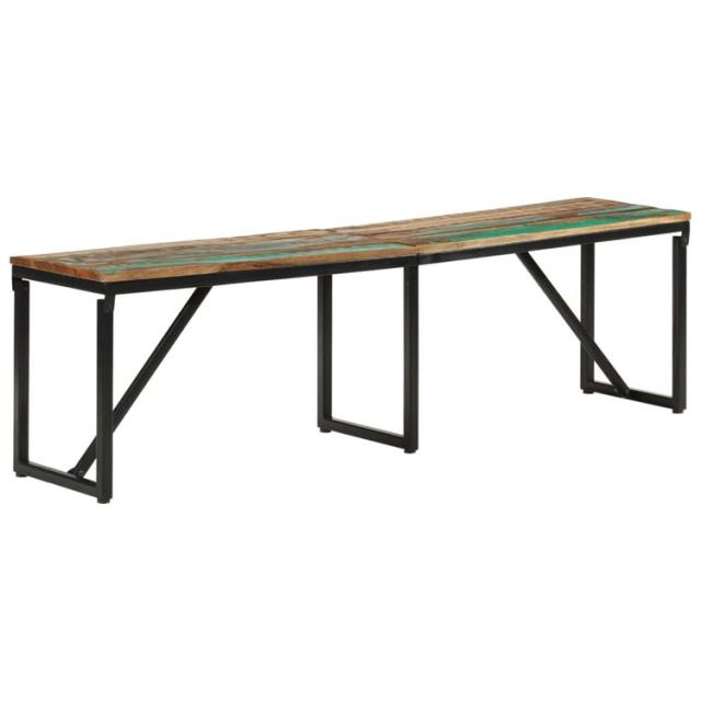 vidaXL ベンチ 160x35x46 cm 再生無垢材家具ベンチ倉庫・通路用ベンチ(代引不可)【送料無料】