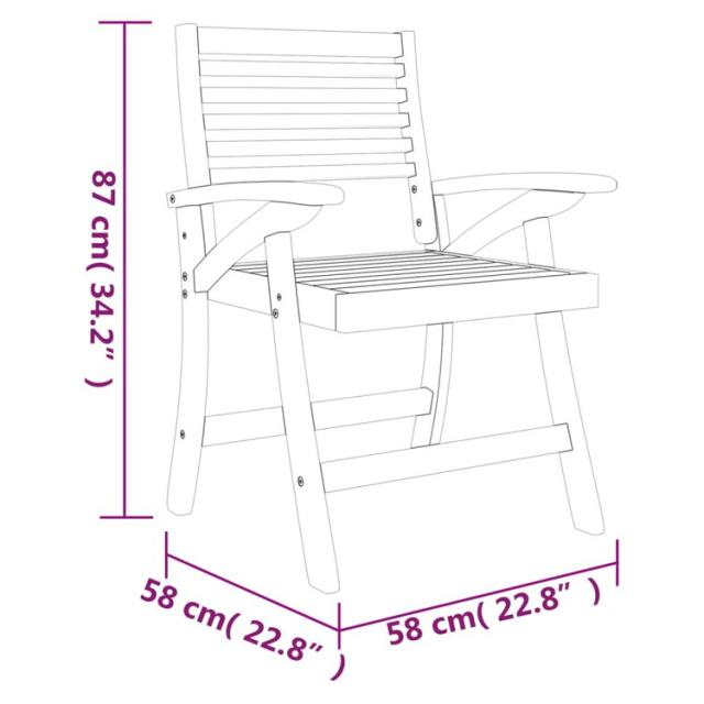 vidaXL ガーデンダイニング7点セット アカシア無垢材家具アウトドア家具屋外家具セット(代引不可)【送料無料】_6