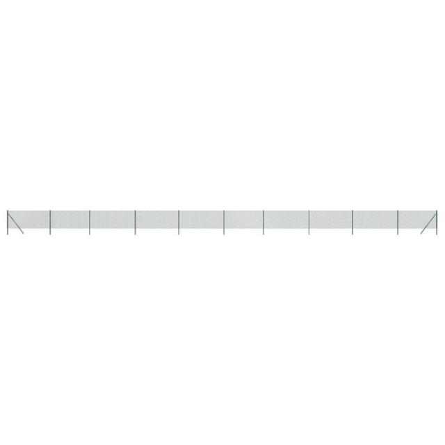 vidaXL 金網フェンス グリーン 1x25 mハードウェアフェンス&バリアフェンスパネル(代引不可)【送料無料】